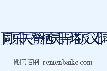 同乐天登栖灵寺塔反义词是什么意思的图片